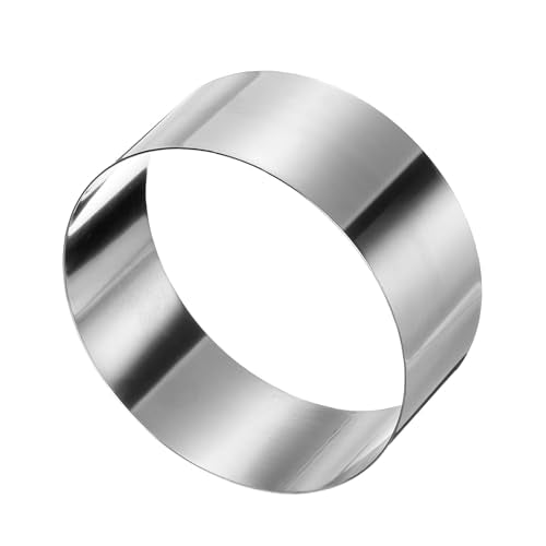 Round Cake Ring 5 x 2 Inch Seamless Stainless Steel Pastry Mousse Dessert Ring Mirror Coating for Baking Cooking Making Tool