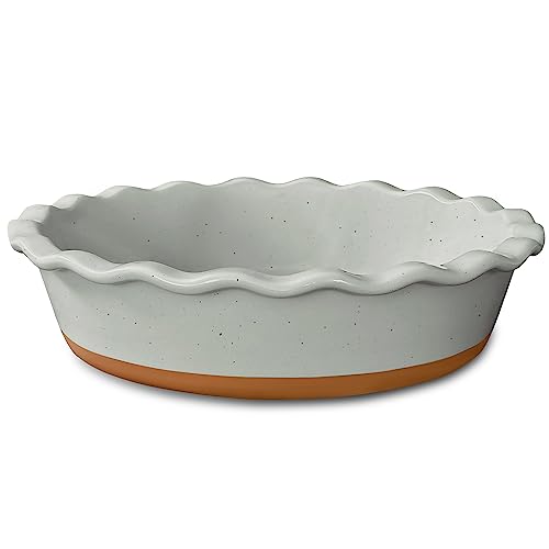 Mora Deep Fluted Ceramic Pie Dish for Apple Pie