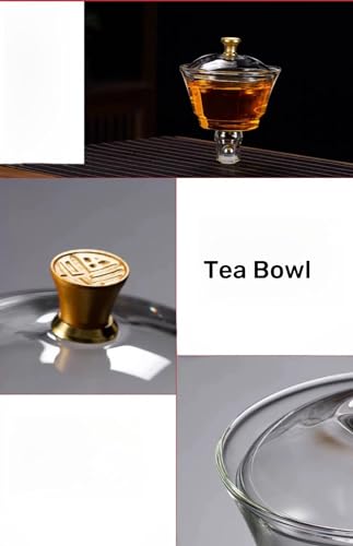 Glass Kungfu Teapot Set Tea maker with Infuser Semi Automatic Tea Set