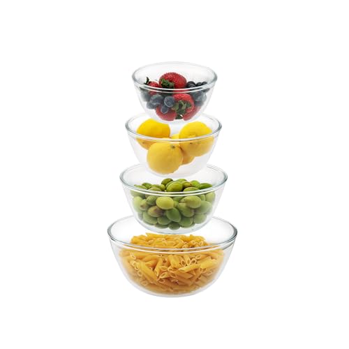 4pc Glass Mixing Bowls Sets
