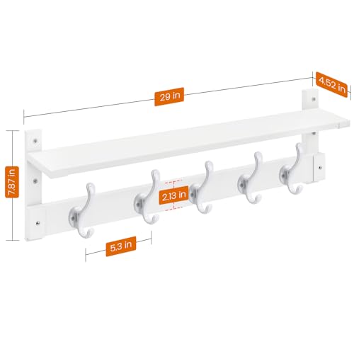 Coat Rack with Wall Shelf