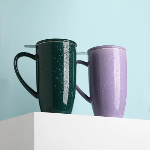 Sweejar Porcelain Tea Infuser Mug with Lid