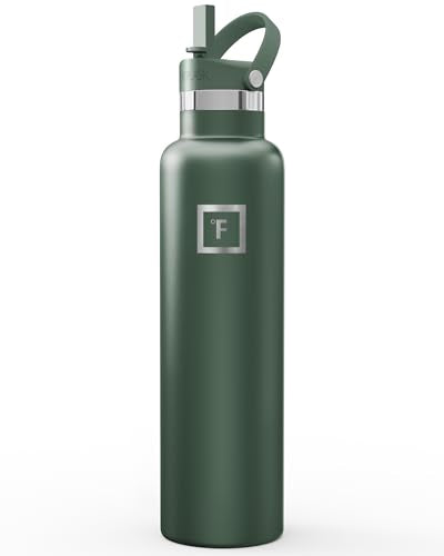 24 oz Narrow Mouth Water Bottle with Straw