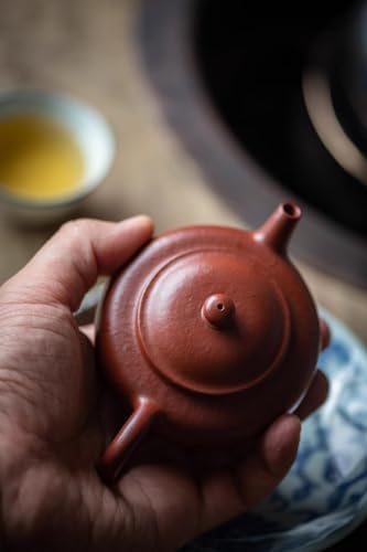 120cc chinese Yixing Handmade Zisha Da Hong Pao Clay teapot ""Bian Pan"" Gongfu Tea Pot teaworldsupply