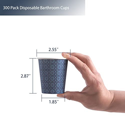 300 Pack 5 oz Paper Cups Disposable Bathroom Mouthwash Cups Navy (300 Count)