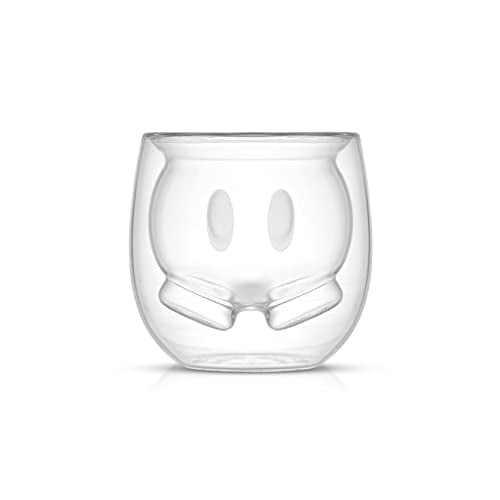 Mickey Pants and Minnie Skirt 3D 7.4oz Double Wall Glass Coffee Cups Set of 2 (2 Count)