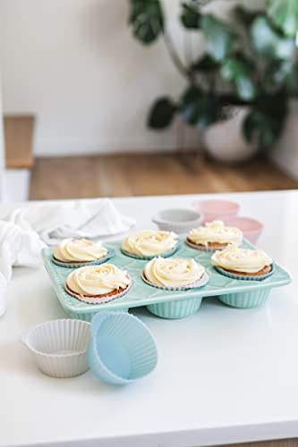 Reusable Silicone Baking Cups Gift Set Bundle (60 Count)