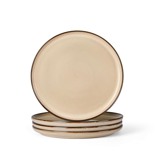 Ceramic 7.9 Inch Dinner Dessert Plates Set of 4 (4 Count)