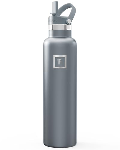 24 oz Narrow Mouth Water Bottle with Straw
