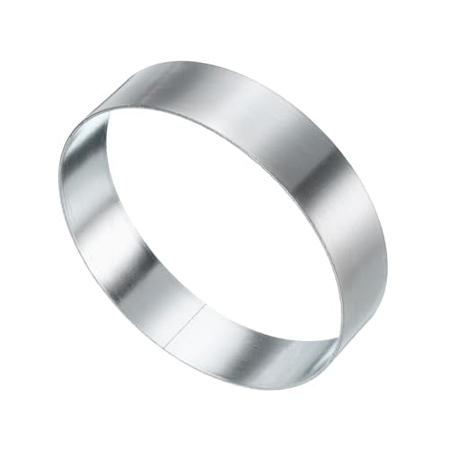 Round Cake Ring 3.15 x 1 Inch Seamless Stainless Steel Pastry Mousse Dessert Ring Mirror Coating for Baking Cooking English Muffins Crumpet Making Tool