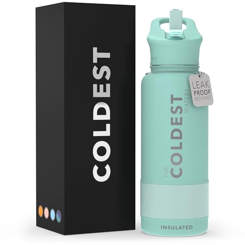 Coldest Insulated Water Bottle with Straw Lid