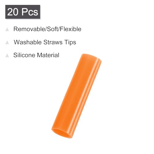 20Pcs Silicone Straw Tips (20 Count)