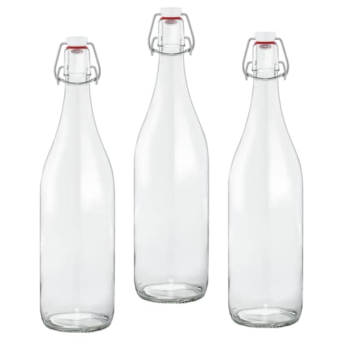 French Glass Swing Top Bottles (3 Count)