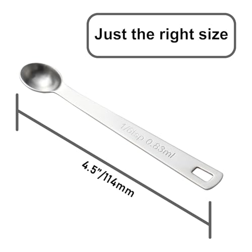 1PCS 1/6tsp(0.83ml) Mini Measuring Spoon, Small Teaspoon for Tiny Amounts