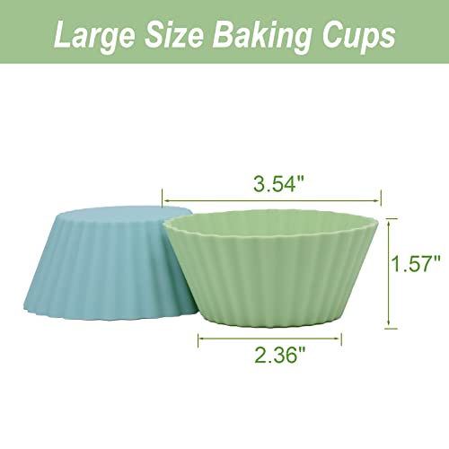 Large Silicone Baking Muffin Cups (12 Count)