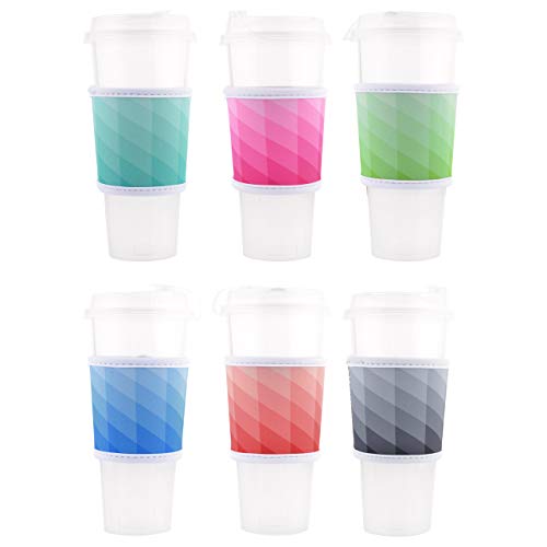 Reusable Coffee Mug Sleeve Cover Coffee Cup Sleeve Cover Heat Resistant Neoprene Insulator Sleeve for Coffee Tea Hot Cold Beverage