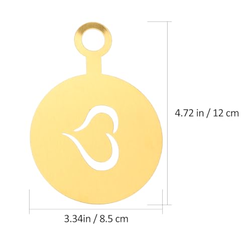 Coffee Latte Art Stencils 4 Pcs Metal Coffee Stencils for Cappuccino Chocolate Decoration Milk Foams Templates Flower Mold 4.72X3.34In