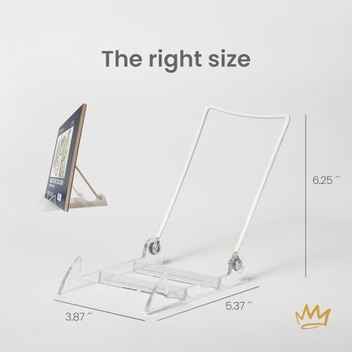 6.25" White Acrylic Display Stand Made in USA (2 Count)