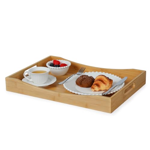 Bamboo Serving Tray with Handles