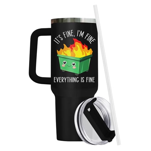 Dumpster Fire This Little 40 oz Tumbler with Handle