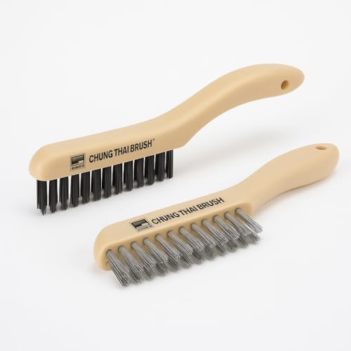 10” Plastic Handle Wire Brush Set (2 Count)