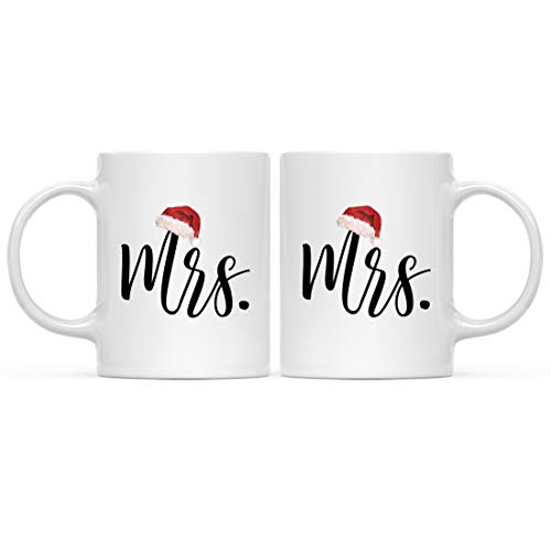 Christmas Winter Holiday 11oz. Coffee Mug Lesbian Couples (2 Count)
