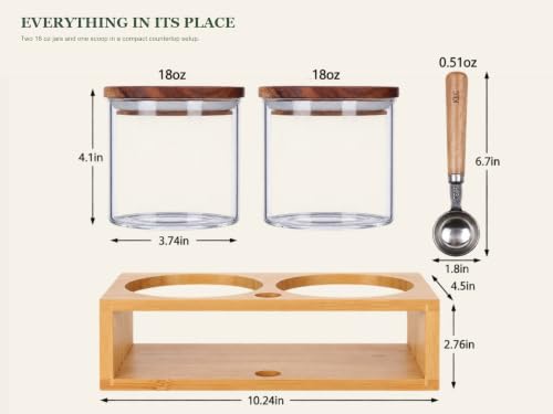18 oz Glass Seasoning Jars with Wood Lids