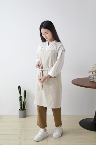 Cotton Linen Apron for Women