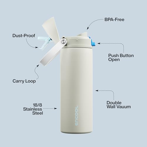 Insulated Water Bottle with Straw