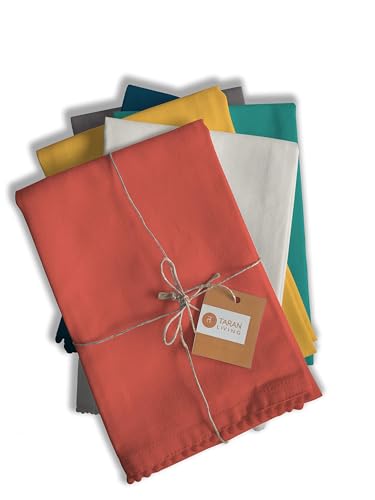 Kitchen Towels 100% Cotton Dish Towels Set of 6 (6 Count)