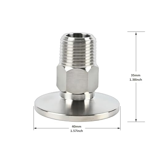 SS304 KF25 NPT Male Adaptor thread 3