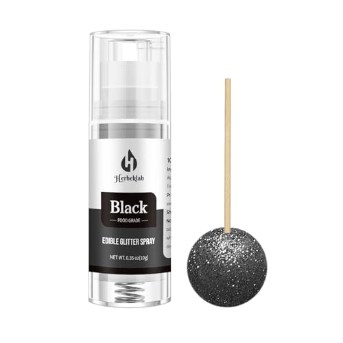 Black Edible Glitter Spray