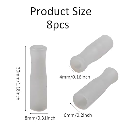 8Pcs Silicone Straw Tips