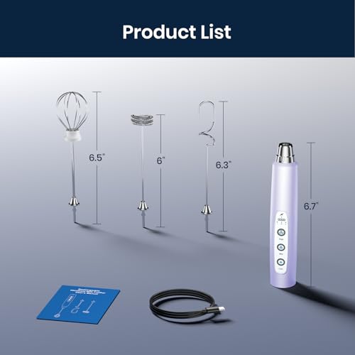 Milk Frother Handheld Rechargeable