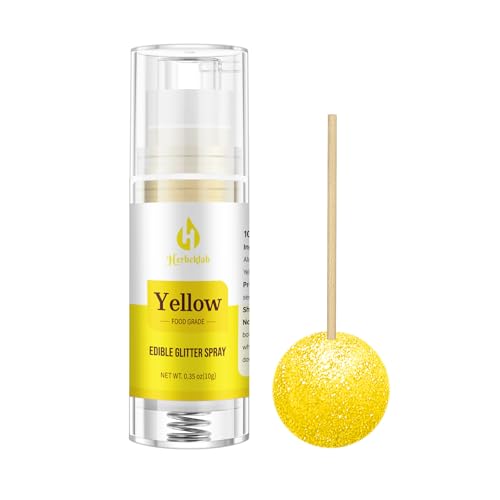 Yellow Edible Glitter Spray
