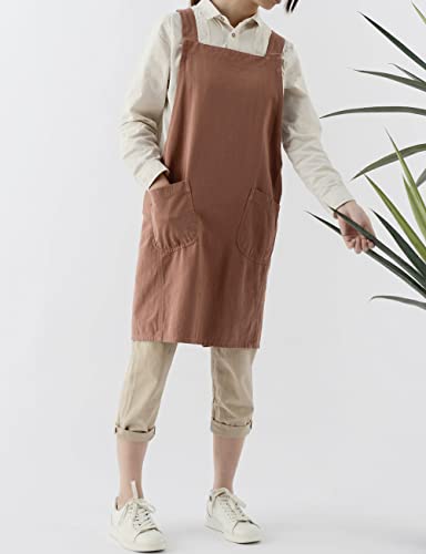Soft Cotton Linen Apron for Women