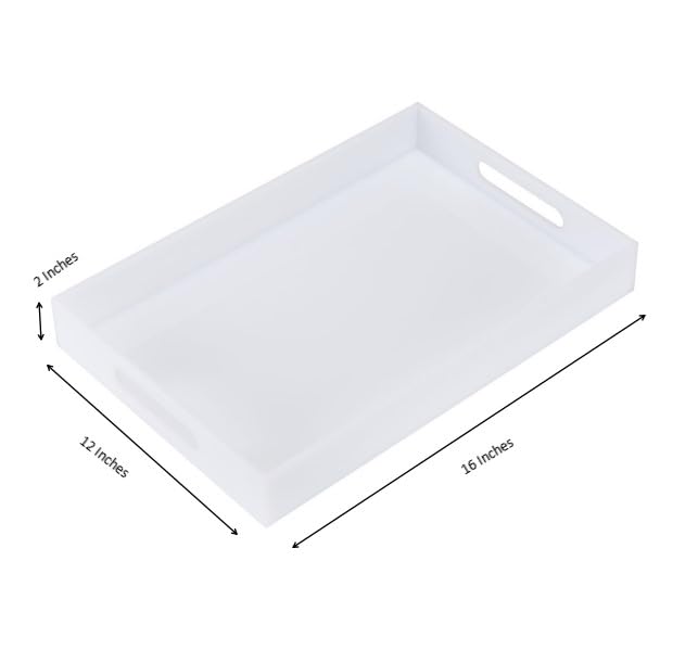 Glossy White Acrylic Serving Tray