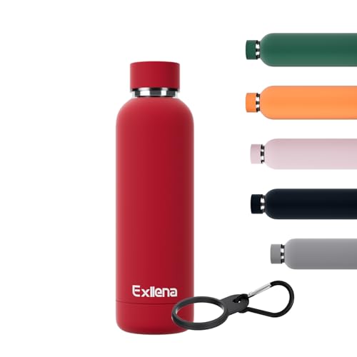 Slim Insulated Water Bottles for Travel 18oz with Clip