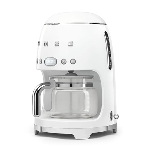 50's Retro Style Aesthetic Drip Coffee Machine with 10 Cup Glass Carafe (10 Count)