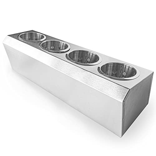 Flatware Organizers Stainless Steel Cylinder Flatware Silverware Utensil Holder Organizer Caddy