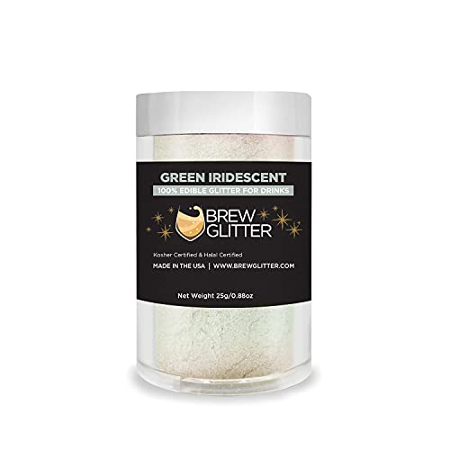 Green Iridescent BREW GLITTER Edible Glitter For Drinks