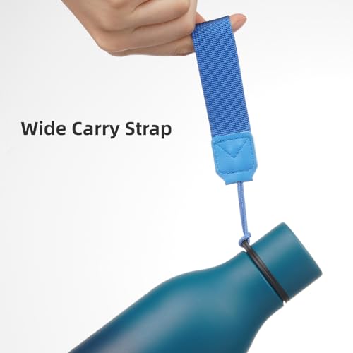 18 oz Insulated Stainless Steel Metal Water Bottle with Strap