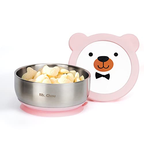 Food Grade Stainless Steel Baby Bowls with Leakproof Tempered Glass Lid