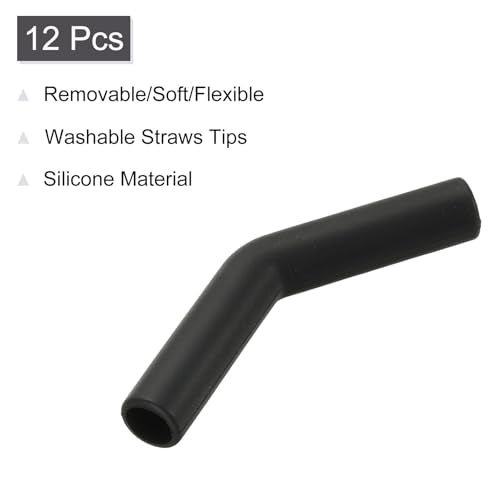 12Pcs Silicone Straw Tips (12 Count)