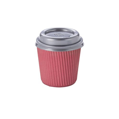 Ripple Wall Coffee Cups 25 Count 4 Ounce Insulated Crimson Paper Cups