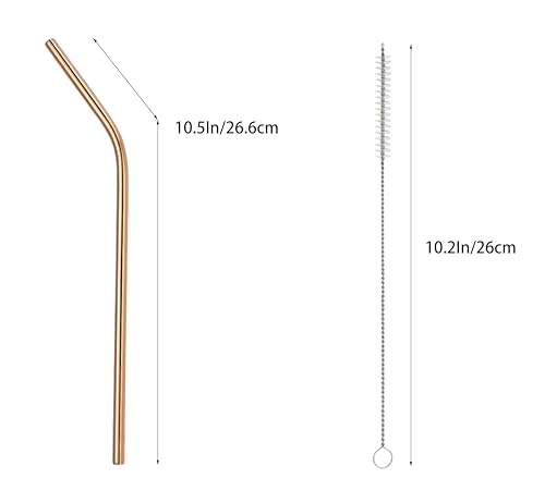 10 Pcs Stainless Steel Straws