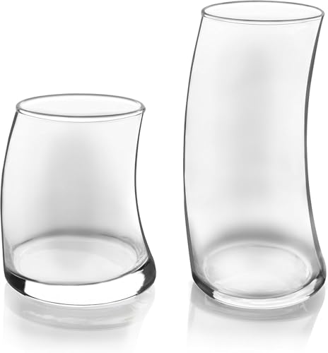 Swerve Drinking Glasses Set of 16