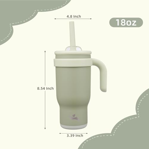 18 oz Tumbler with Handle and Straw