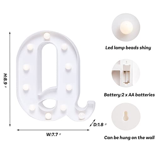 LED Letter Lights Sign Marquee Light Up Letters Sign for Night Light Wedding