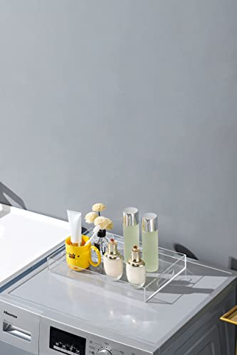 Clear Sturdy Acrylic Serving Tray with Handles